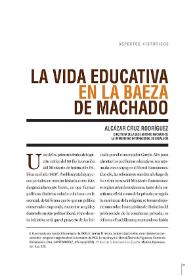 La vida educativa en la Baeza de Machado / Alcázar Cruz Rodríguez | Biblioteca Virtual Miguel de Cervantes