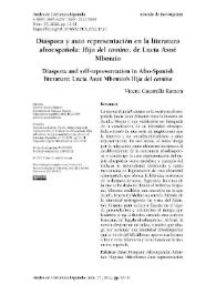 Diáspora y auto representación en la literatura afroespañola: "Hija del camino", de Lucía Asué Mbomío / Vicent Cucarella Ramon | Biblioteca Virtual Miguel de Cervantes