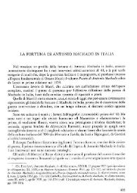 La fortuna di Antonio Machado in Italia / Barbara Spaggiari | Biblioteca Virtual Miguel de Cervantes