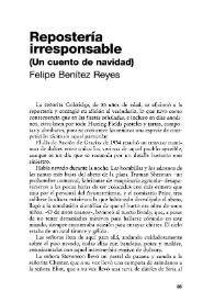 Repostería irresponsable (Un cuento de navidad) / Felipe Benítez Reyes | Biblioteca Virtual Miguel de Cervantes