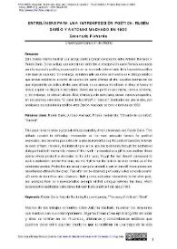 Entrelíneas para una introspección poética: Rubén Darío y Antonio Machado en 1903 / Coronada Pichardo Niño      | Biblioteca Virtual Miguel de Cervantes