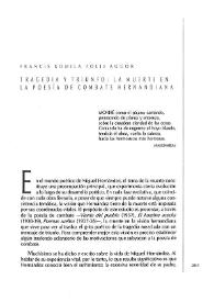 Tragedia y triunfo: la muerte en la poesía de combate hernandiana / Francis Komla Folie Aggor | Biblioteca Virtual Miguel de Cervantes