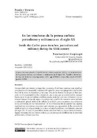 En las trincheras de la prensa carlista: periodismo y militancia en el siglo XX / Francisco Javier Caspistegui | Biblioteca Virtual Miguel de Cervantes