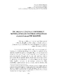 De Prim a Cánovas. Historia y novela en los últimos "Episodios nacionales" de Galdós  / Francisco Muñoz Marquina  | Biblioteca Virtual Miguel de Cervantes