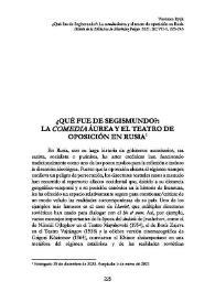 ¿Qué fue de Segismundo?: la "comedia" áurea y el teatro de oposición en Rusia  / Verónica Ryjik  | Biblioteca Virtual Miguel de Cervantes