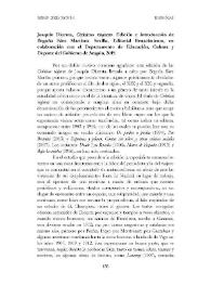 Joaquín Dicenta, "Crónicas viajeras". Edición e introducción de  Begoña Sáez Martínez. Sevilla,  Editorial Renacimiento, en   colaboración con el Departamento de Educación, Cultura y Deporte del Gobierno de Aragón, 2018 [Reseña] / Enrique Miralles García  | Biblioteca Virtual Miguel de Cervantes