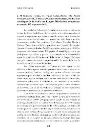 J. M. González Herrán, D. Thion Soriano-Mollá, eds: "Nueve lecciones sobre «La Tribuna» de Emilia Pardo Bazán", Publications numériques de la Société des Langues Néo-Latines, complément au numéro 387, septembre 2019 [Reseña] / Christian Boyer  | Biblioteca Virtual Miguel de Cervantes