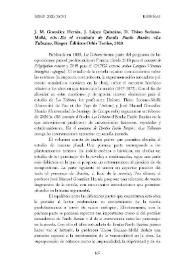 J. M. González Herrán, J. López  Quintáns, D. Thion  Soriano-Mollá, eds.: "En el escritorio de Emilia Pardo Bazán: 'La Tribuna' ", Binges: Éditions Orbis Tertius, 2020 [Reseña] / Christian Boyer  | Biblioteca Virtual Miguel de Cervantes