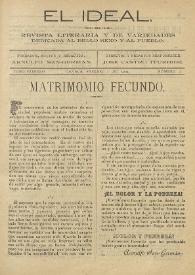 El Ideal : revista literaria y de variedades dedicada al bello sexo y al pueblo. Tomo I, núm. 3, 7 de febrero de 1904 | Biblioteca Virtual Miguel de Cervantes