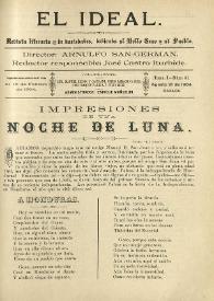 El Ideal : revista literaria y de variedades dedicada al bello sexo y al pueblo. Tomo I, núm. 31, 21 de agosto de 1904 | Biblioteca Virtual Miguel de Cervantes