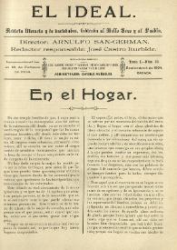 El Ideal : revista literaria y de variedades dedicada al bello sexo y al pueblo. Tomo I, núm. 33, 4 de septiembre de 1904 | Biblioteca Virtual Miguel de Cervantes