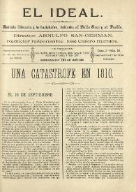 El Ideal : revista literaria y de variedades dedicada al bello sexo y al pueblo. Tomo I, núm. 35, 15 de septiembre de 1904 | Biblioteca Virtual Miguel de Cervantes