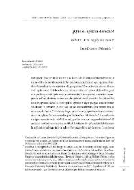 ¿Qué es aplicar derecho? / Luís Duarte d'Almeida  | Biblioteca Virtual Miguel de Cervantes