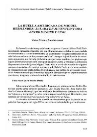 La huella americana de Miguel Hernández: "Balada de juventud" y "Oda entre sangre y vino" / Víctor Manuel Sanchis Amat | Biblioteca Virtual Miguel de Cervantes