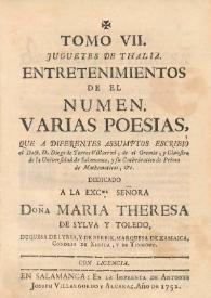 Libros en que están reatados [sic] diferentes quadernos physicos, medicos, astrologicos, poeticos, morales y mysticos, que años passados dio al publico en producciones pequeñas el Doctor Don Diego de Torres Villarroel... Tomo VII | Biblioteca Virtual Miguel de Cervantes