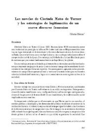 Las novelas de Clorinda Matto de Turner y las estrategias de legitimación de un nuevo discurso femenino  / Gloria Hintze | Biblioteca Virtual Miguel de Cervantes