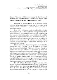 Dolores Troncoso: "Galdós corresponsal de 'La Prensa' de Buenos Aires". Cabildo de Gran Canaria. Casa Museo Pérez Galdós. Las Palmas de Gran Canaria, 2020, 1179 págs [Reseña bibliográfica] / Salvador García Castañeda | Biblioteca Virtual Miguel de Cervantes