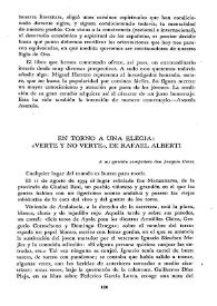 En torno a una elegía: “Verte y no verte”, de Rafael Alberti / Juan José Cuadros | Biblioteca Virtual Miguel de Cervantes