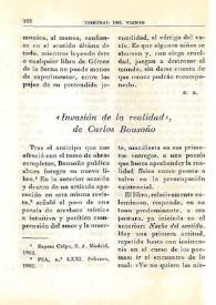 "Invasión de la realidad", de Carlos Bousoño / L. de L. | Biblioteca Virtual Miguel de Cervantes