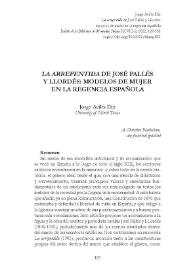 "La arrepentida" de José Pallés y Llordés: modelos de mujer en la regencia española   / Jorge Avilés Diz  | Biblioteca Virtual Miguel de Cervantes