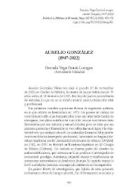 Aurelio González (1947-2022)  [necrológica]   / Germán Vega García-Luengos   | Biblioteca Virtual Miguel de Cervantes