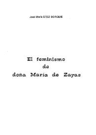 El feminismo de doña María de Zayas / José María Díez Borque | Biblioteca Virtual Miguel de Cervantes