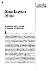 "Litoral": la poética del agua   / Francisco Chica  | Biblioteca Virtual Miguel de Cervantes