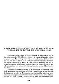 Casi critica a un crítico: "Clarín", la creatividad en el estilo de Leopoldo Alas / Manuel Quiroga Clérigo | Biblioteca Virtual Miguel de Cervantes