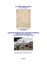 Nuestra Señora del Rosario de Macas. Aniversario de Fundación (15 de agosto de 1563 –15 de agosto de 2023) / Luis Rivadeneria Játiva | Biblioteca Virtual Miguel de Cervantes