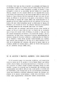 W. H. Auden y Rafael Alberti: una analogía   / Bernd Dietz  | Biblioteca Virtual Miguel de Cervantes