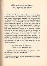 "Con los cinco sentidos", de Leopoldo de Luis / José Gerardo Manrique de Lara | Biblioteca Virtual Miguel de Cervantes