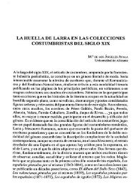 La huella de Larra en las colecciones costumbristas del siglo XIX / María de los Ángeles Ayala | Biblioteca Virtual Miguel de Cervantes