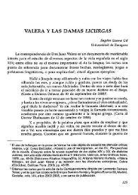 Valera y las damas "licurgas"  / Ángela Ezama Gil | Biblioteca Virtual Miguel de Cervantes