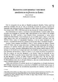 Elementos costumbristas y recursos lingüísticos en “Juanita la Larga”  / Cyrus DeCoster | Biblioteca Virtual Miguel de Cervantes