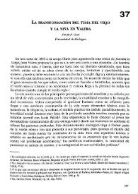 La transformación del tema del viejo y la niña en Valera  / Frank P. Casa | Biblioteca Virtual Miguel de Cervantes