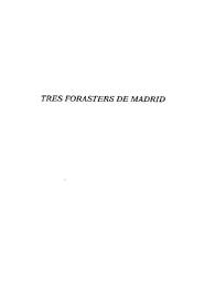 Tres forasters de Madrid / Eduard Escalante ; edició a cura de Josep Lluís i Rodolf Sirera | Biblioteca Virtual Miguel de Cervantes