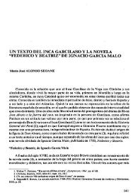 Un texto del Inca Garcilaso y la novela "Federico y Beatriz" de Ignacio García Malo / María José Alonso Seoane | Biblioteca Virtual Miguel de Cervantes