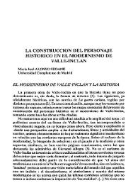 La construcción del personaje histórico en el modernismo de Valle-Inclán / María José Alonso Seoane | Biblioteca Virtual Miguel de Cervantes