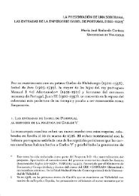 La presentación de una soberana. Las entradas de la emperatriz Isabel de Portugal (1503-1539) / María José Redondo Cantera | Biblioteca Virtual Miguel de Cervantes