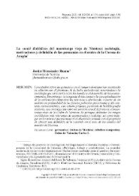 La "unió diabòlica" del maestrazgo viejo de Montesa: sociología,
motivaciones y definición de las germanías en el centro de la Corona de Aragón / Javier Hernández Ruano | Biblioteca Virtual Miguel de Cervantes