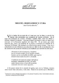 Miguel Hernández y Cuba / José Carlos Rovira | Biblioteca Virtual Miguel de Cervantes