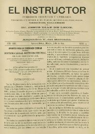 El Instructor : Periódico científico y literario consagrado á la difusión de las Ciencias Agrícolas y sus ramos anexos. Año XIII, núm. 3, julio de 1896 | Biblioteca Virtual Miguel de Cervantes