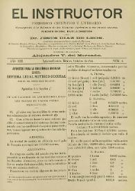 El Instructor : Periódico científico y literario consagrado á la difusión de las Ciencias Agrícolas y sus ramos anexos. Año XIII, núm. 6, octubre de 1896 | Biblioteca Virtual Miguel de Cervantes