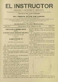 El Instructor : Periódico científico y literario consagrado á la difusión de las Ciencias Agrícolas y sus ramos anexos. Año XIII, núm. 8, diciembre de 1896 | Biblioteca Virtual Miguel de Cervantes