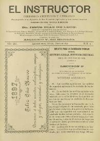 El Instructor : Periódico científico y literario consagrado á la difusión de las Ciencias Agrícolas y sus ramos anexos. Año XIII, núm. 9, enero de 1897 | Biblioteca Virtual Miguel de Cervantes