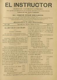 El Instructor : Periódico científico y literario consagrado á la difusión de las Ciencias Agrícolas y sus ramos anexos. Año XIII, núm. 10, febrero de 1897 | Biblioteca Virtual Miguel de Cervantes