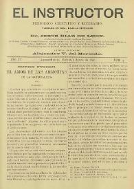 El Instructor : Periódico científico y literario consagrado á la difusión de las Ciencias Agrícolas y sus ramos anexos. Año XV, núm. 4, agosto de 1898 | Biblioteca Virtual Miguel de Cervantes