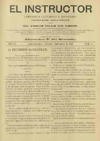 El Instructor : Periódico científico y literario consagrado á la difusión de las Ciencias Agrícolas y sus ramos anexos. Año XV, núm. 5, septiembre de 1898 | Biblioteca Virtual Miguel de Cervantes