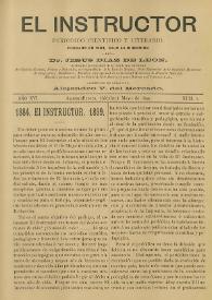 El Instructor : Periódico científico y literario consagrado á la difusión de las Ciencias Agrícolas y sus ramos anexos. Año XVI, núm. 1, mayo de 1899 | Biblioteca Virtual Miguel de Cervantes