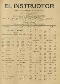 El Instructor : Periódico científico y literario consagrado á la difusión de las Ciencias Agrícolas y sus ramos anexos. Año XVI, núm. 9, enero de 1900 | Biblioteca Virtual Miguel de Cervantes